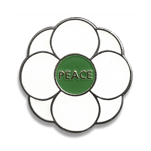 White Poppy Lapel Pin